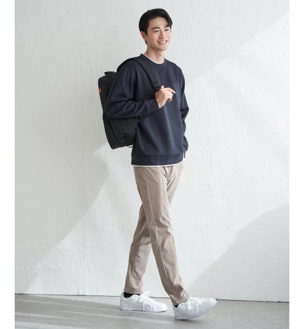 ikka「GOKU楽リップルダンボールクルーネック」|パーカー|