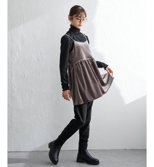 Lbc with Life「【2点セット】ベロアキャミチュニックタートルセット」|その他|