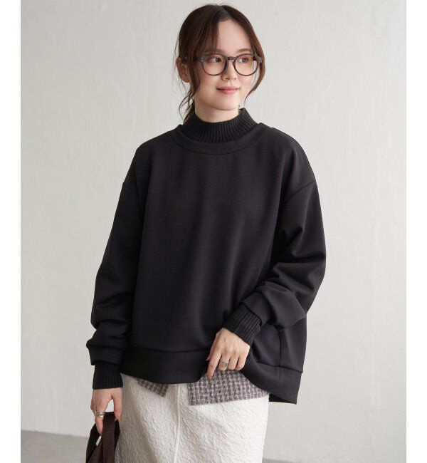 Lbc with Life「ポンチリブニットドッキングプルオーバー」|その他|ブラック