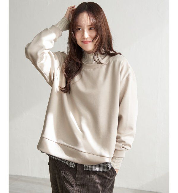 Lbc with Life「ポンチリブニットドッキングプルオーバー」|その他|ベージュ