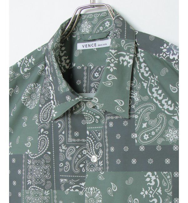 VENCE share style「バンダナプリントシャツ」|Tシャツ・カットソー|