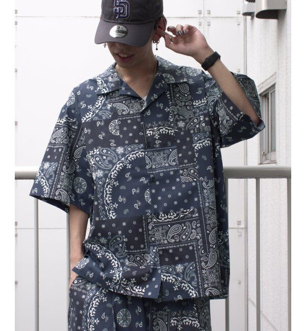 VENCE share style「バンダナプリントシャツ」|Tシャツ・カットソー|