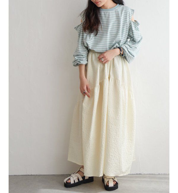 VENCE share style「フクレジャガードギャザースカート」|スカート|