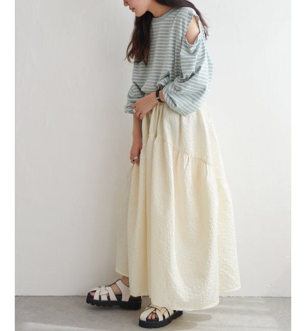 VENCE share style「フクレジャガードギャザースカート」|スカート|