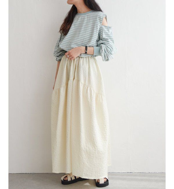 VENCE share style「フクレジャガードギャザースカート」|スカート|