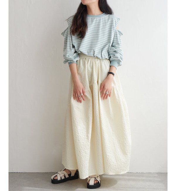 VENCE share style「フクレジャガードギャザースカート」|スカート|