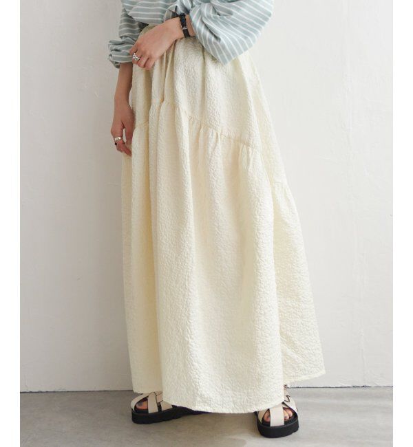 VENCE share style「フクレジャガードギャザースカート」|スカート|