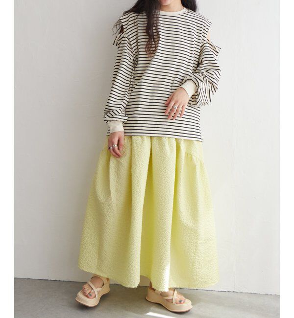 VENCE share style「フクレジャガードギャザースカート」|スカート|