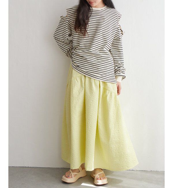 VENCE share style「フクレジャガードギャザースカート」|スカート|