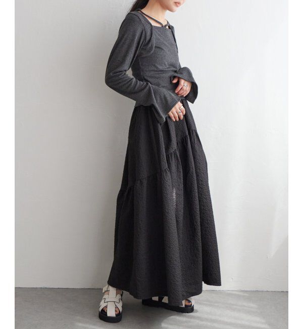 VENCE share style「フクレジャガードギャザースカート」|スカート|
