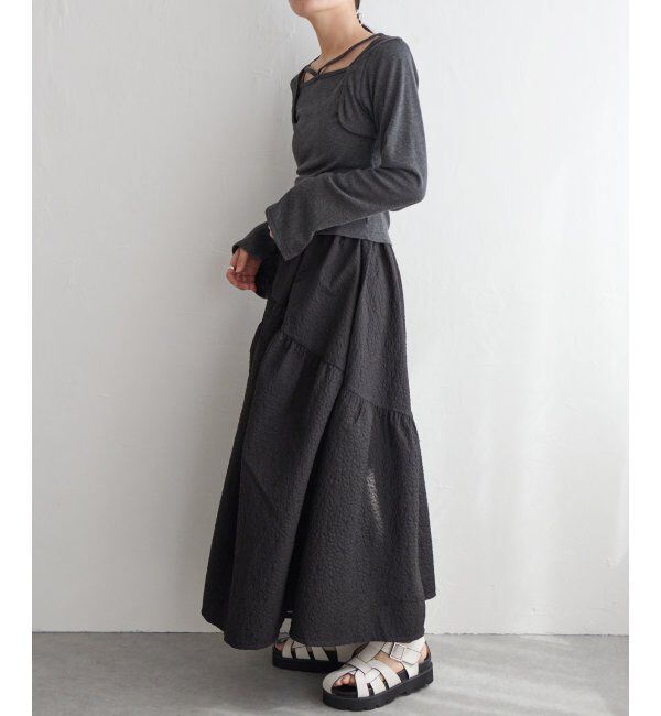 VENCE share style「フクレジャガードギャザースカート」|スカート|