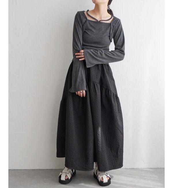 VENCE share style「フクレジャガードギャザースカート」|スカート|