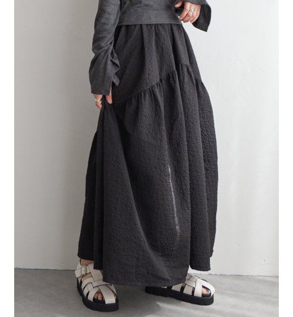 VENCE share style「フクレジャガードギャザースカート」|スカート|