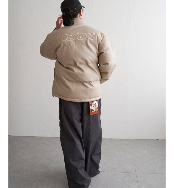 VENCE share style「【ユニセックス】VISION STREET WEAR ヴィジョンストリートウェア 中綿フェイクレザーブルゾン」|ブルゾン・スタジャン|