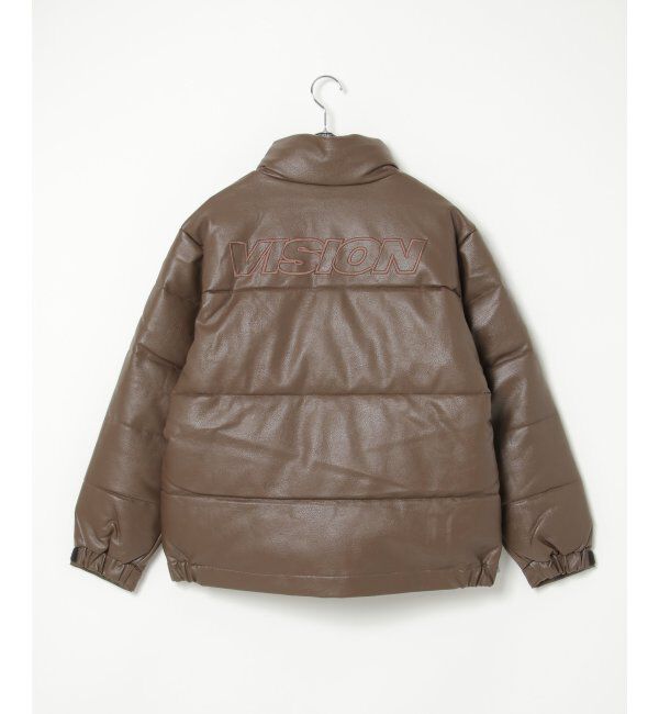 VENCE share style「【ユニセックス】VISION STREET WEAR ヴィジョンストリートウェア 中綿フェイクレザーブルゾン」|ブルゾン・スタジャン|