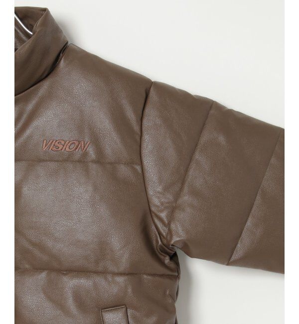 VENCE share style「【ユニセックス】VISION STREET WEAR ヴィジョンストリートウェア 中綿フェイクレザーブルゾン」|ブルゾン・スタジャン|
