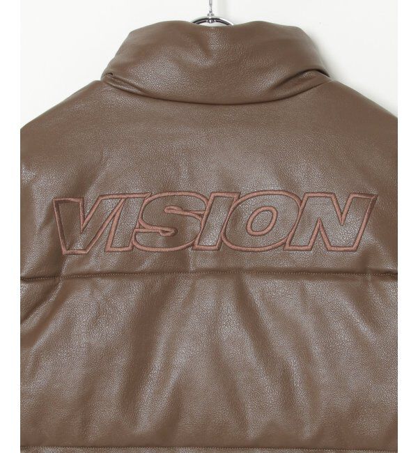 VENCE share style「【ユニセックス】VISION STREET WEAR ヴィジョンストリートウェア 中綿フェイクレザーブルゾン」|ブルゾン・スタジャン|