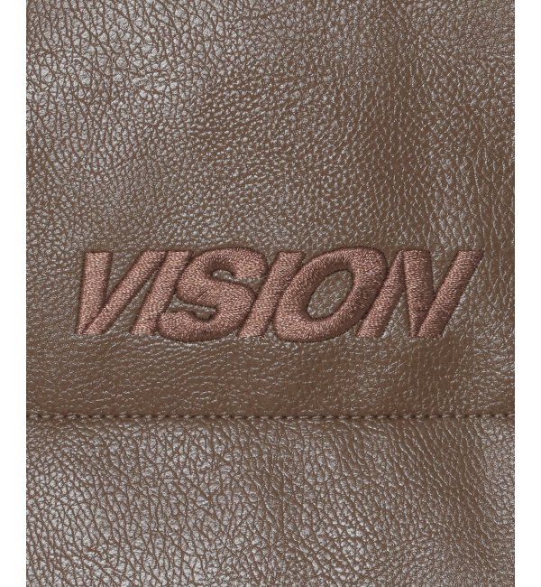 VENCE share style「【ユニセックス】VISION STREET WEAR ヴィジョンストリートウェア 中綿フェイクレザーブルゾン」|ブルゾン・スタジャン|