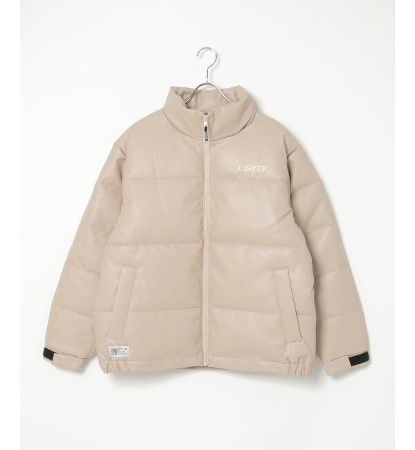 VENCE share style「【ユニセックス】VISION STREET WEAR ヴィジョンストリートウェア 中綿フェイクレザーブルゾン」|ブルゾン・スタジャン|