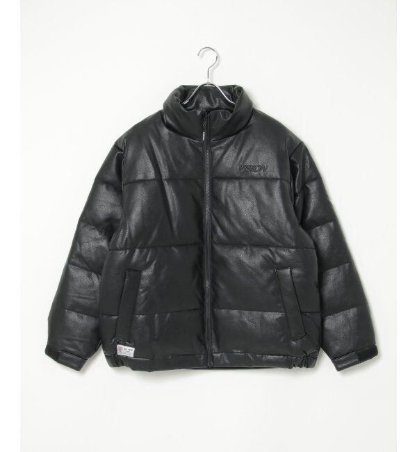 VENCE share style「【ユニセックス】VISION STREET WEAR ヴィジョンストリートウェア 中綿フェイクレザーブルゾン」|ブルゾン・スタジャン|