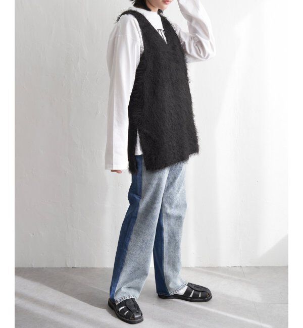 VENCE share style「シャギーノースリーブ」|ニット・セーター|