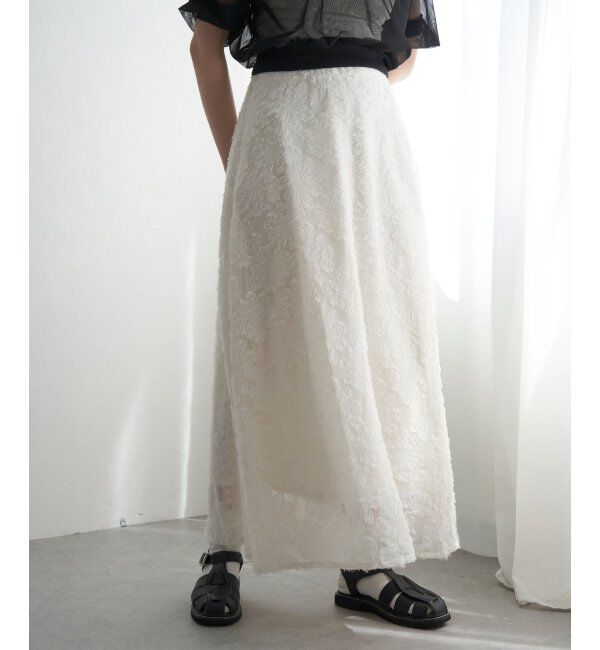 VENCE share style「フリンジシアージャガードスカート」|スカート|