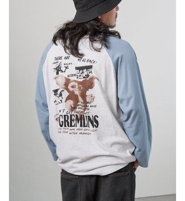VENCE share style「GREMLINS グレムリン ラグランロンTシャツ」|Tシャツ・カットソー|ライトグレー