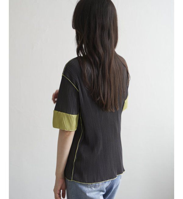 VENCE share style「プリーツ袖配色トップス」|ニット・セーター|