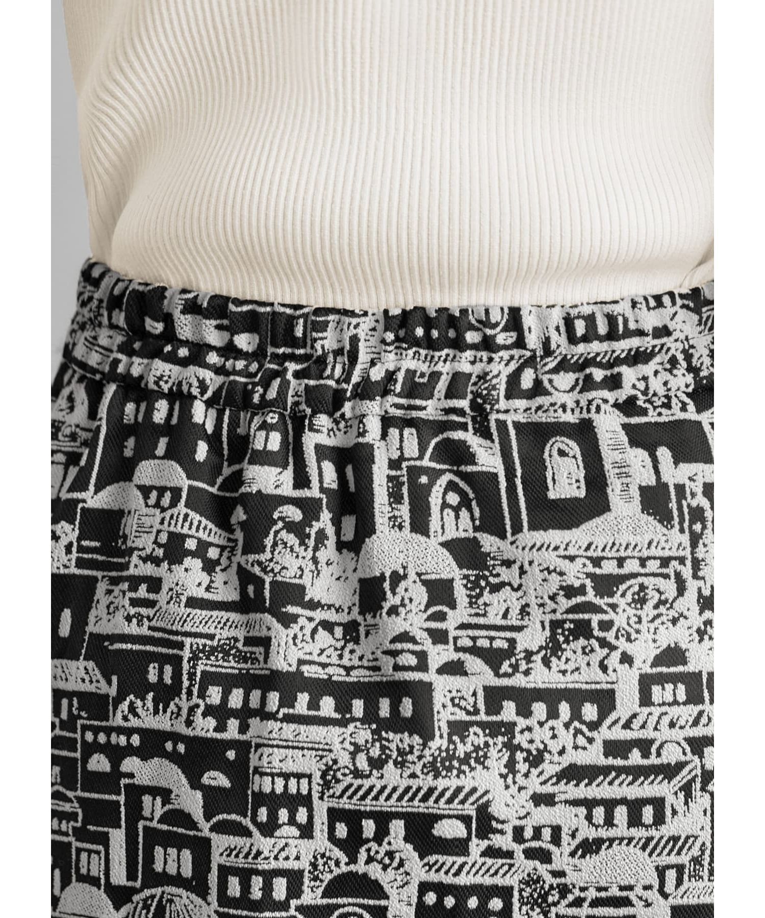 STYLE DELI「ジャガード2トーンシティ柄フレアスカート」|スカート|