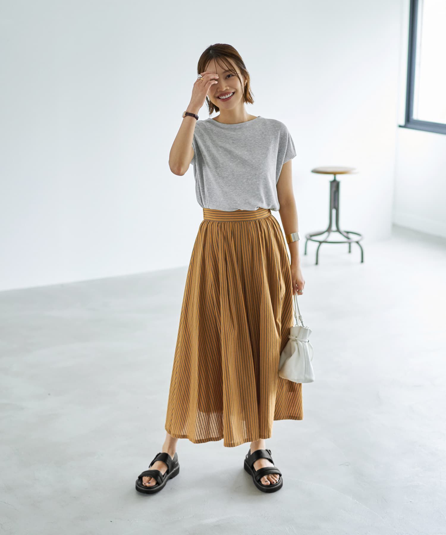 STYLE DELI「Tシャツみたいな微シアー麻調ニットトップス」|ニット・セーター|