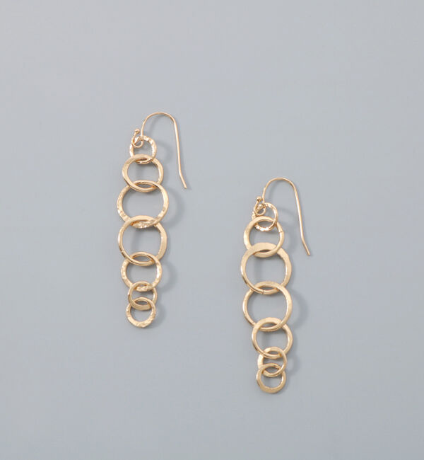  「槌目リング ゴールドピアス」|ピアス|GLD