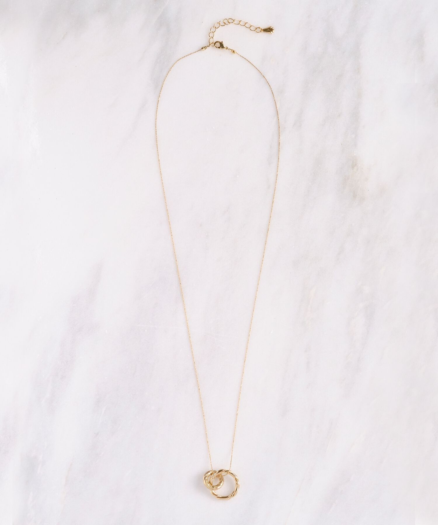Phoebe「モードダブルリングペンダントネックレス」|ネックレス|