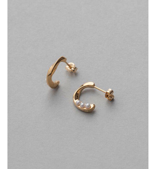 ete「パール ツイスト フープピアス」|ピアス|