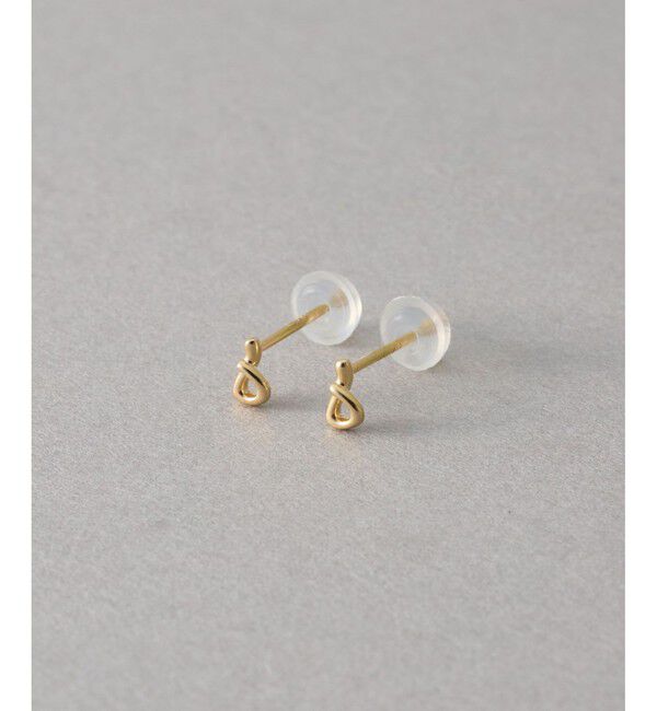 ete「[レイヤード] K10YG ワンストローク ピアス」|ピアス|