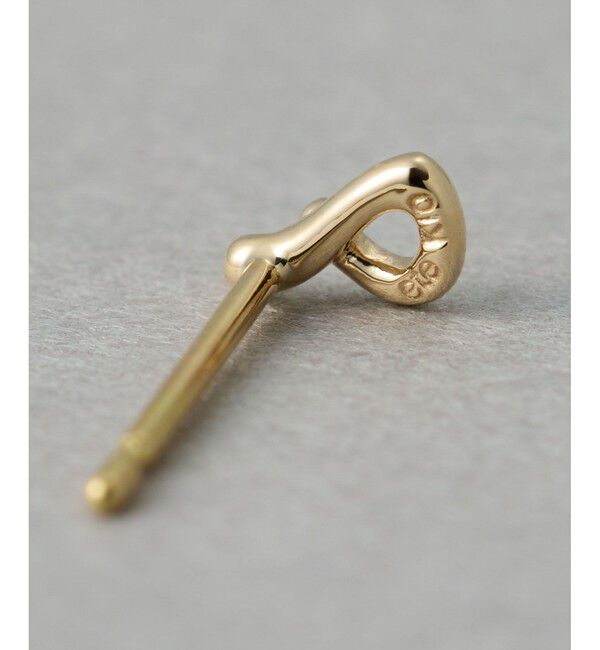 ete「[レイヤード] K10YG ワンストローク ピアス」|ピアス|