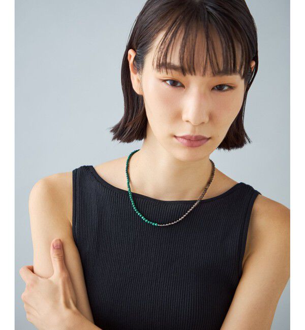 Jouete「[ジェム] ネックレス マラカイト&times;スモーキークォーツ」|ネックレス|