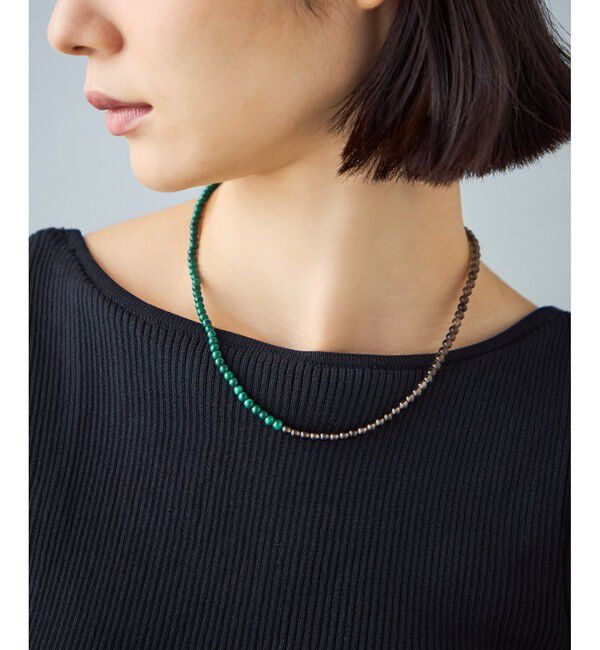 Jouete「[ジェム] ネックレス マラカイト&times;スモーキークォーツ」|ネックレス|