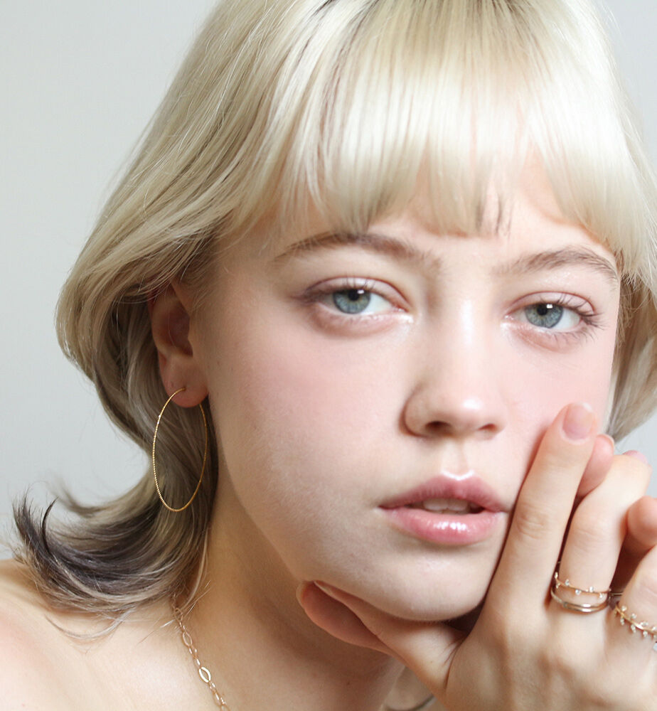  「ゴールド ワイヤー フープ ピアス  | K18 〈コピット〉」|ピアス|Ｋ１８