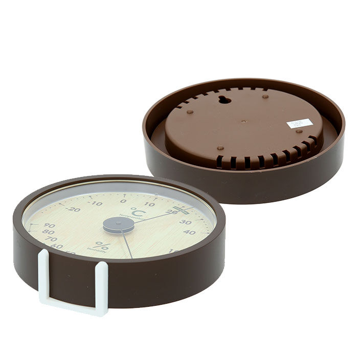 BACKYARD FAMILY「温度計 湿度計 おしゃれ 通販 壁掛け 卓上 温湿度計 アナログ 温度湿度計 電池不要 木目調」|クロック・置時計|