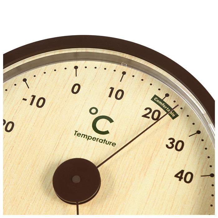 BACKYARD FAMILY「温度計 湿度計 おしゃれ 通販 壁掛け 卓上 温湿度計 アナログ 温度湿度計 電池不要 木目調」|クロック・置時計|