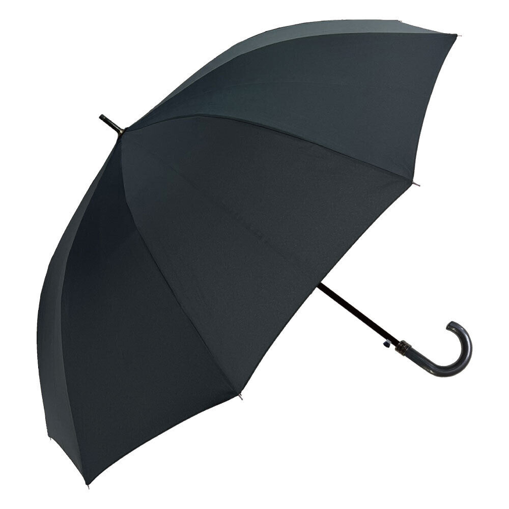 BACKYARD FAMILY「長傘 メンズ 耐風傘 10本骨 通販 雨傘 ジャンプ ジャンプ式 ワンタッチ ワンタッチ傘 紳士傘」|傘|ブラック1
