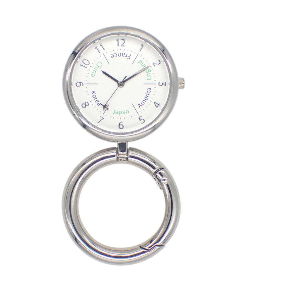 BACKYARD FAMILY「カラビナウォッチ 置き時計 2WAY アナログ 通販 スタンドウォッチ 置時計 懐中時計 時計」|腕時計|シルバー1