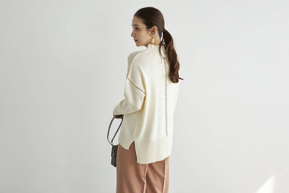 BACKYARD FAMILY「ニット レディース きれいめ 通販 セーター タートルネックセーター プルオーバー 長袖」|ニット・セーター|