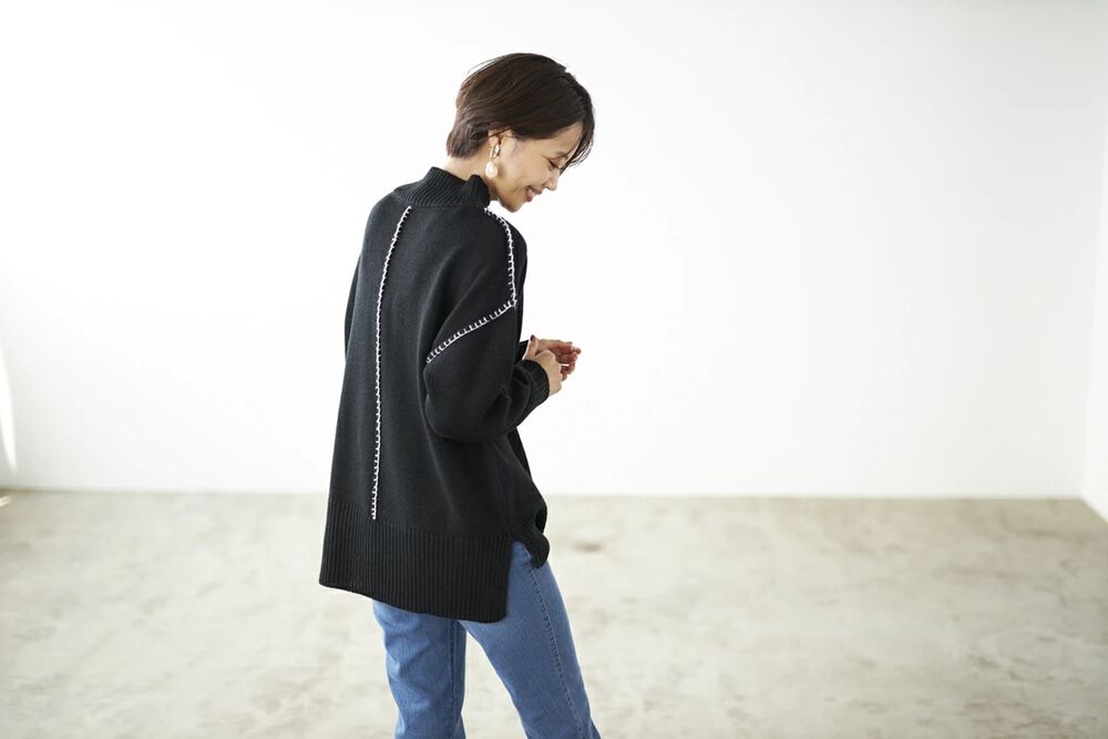 BACKYARD FAMILY「ニット レディース きれいめ 通販 セーター タートルネックセーター プルオーバー 長袖」|ニット・セーター|