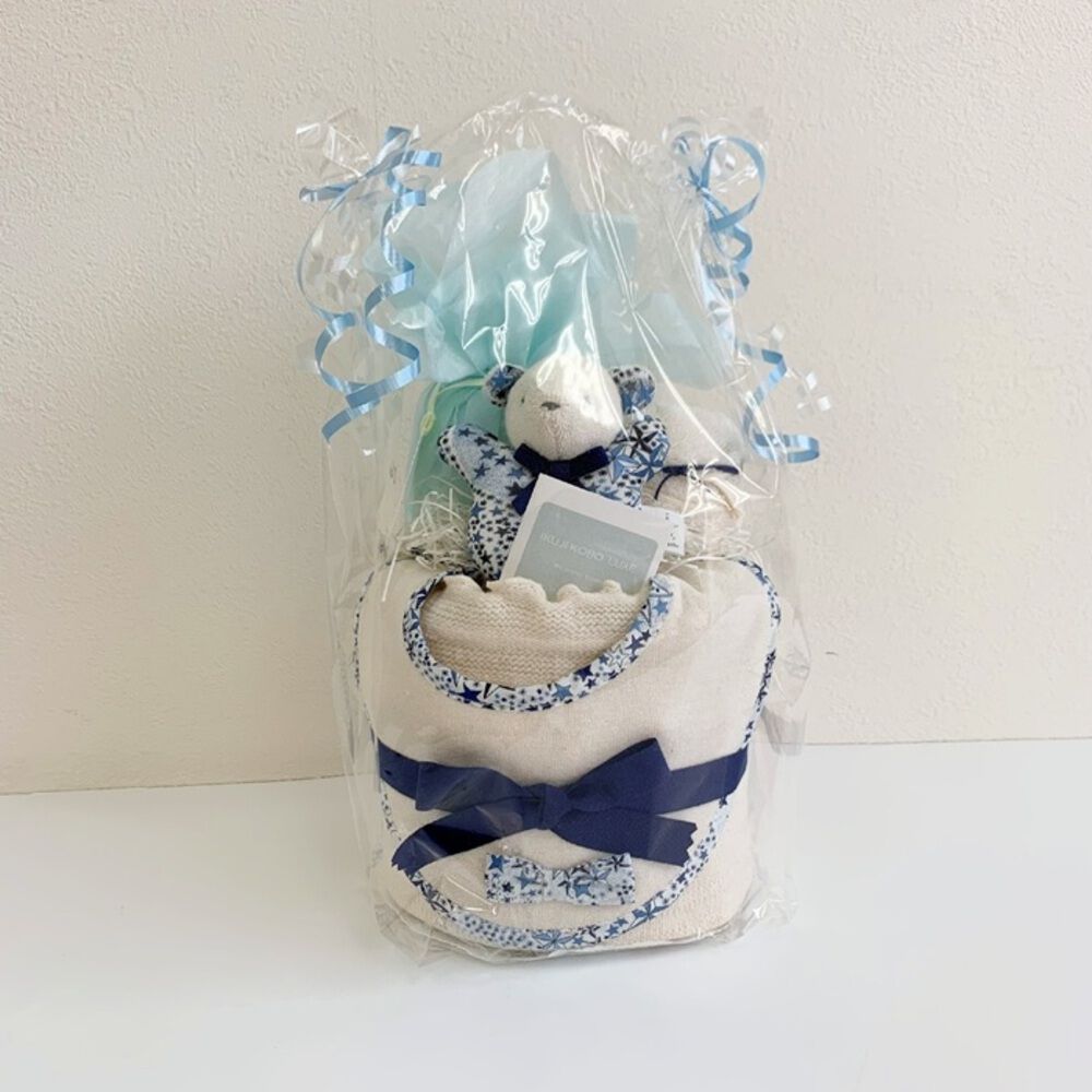 BACKYARD FAMILY「育児工房 おむつケーキ 通販 日本製 おむつ ケーキ オムツケーキ オムツ 腹巻 腹巻き ハラマキ」|その他ベビー用品|ブルー1