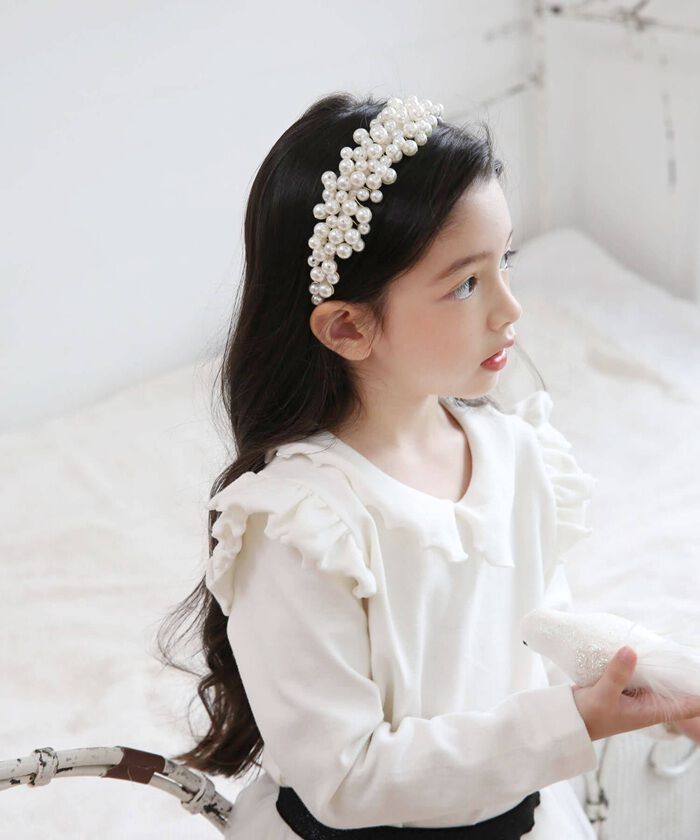 BACKYARD FAMILY「Rora カチューシャ キッズ 通販 エルシエ ヘッドドレス 髪飾り ヘアバンド パール 大きい」|その他|