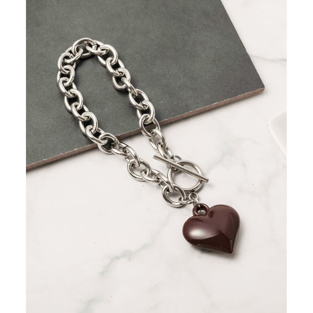 BACKYARD FAMILY「ブレスレット ハート 通販 レディース ハートブレスレット チェーンブレスレット」|その他|ブラウン1