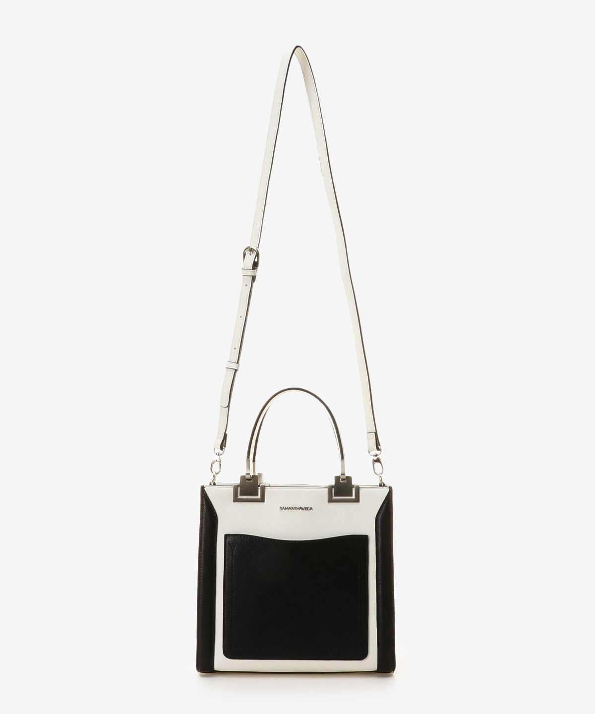 Samantha Vega「レター型ポーチ付きBOXトート(バイカラー)」|ハンドバッグ|