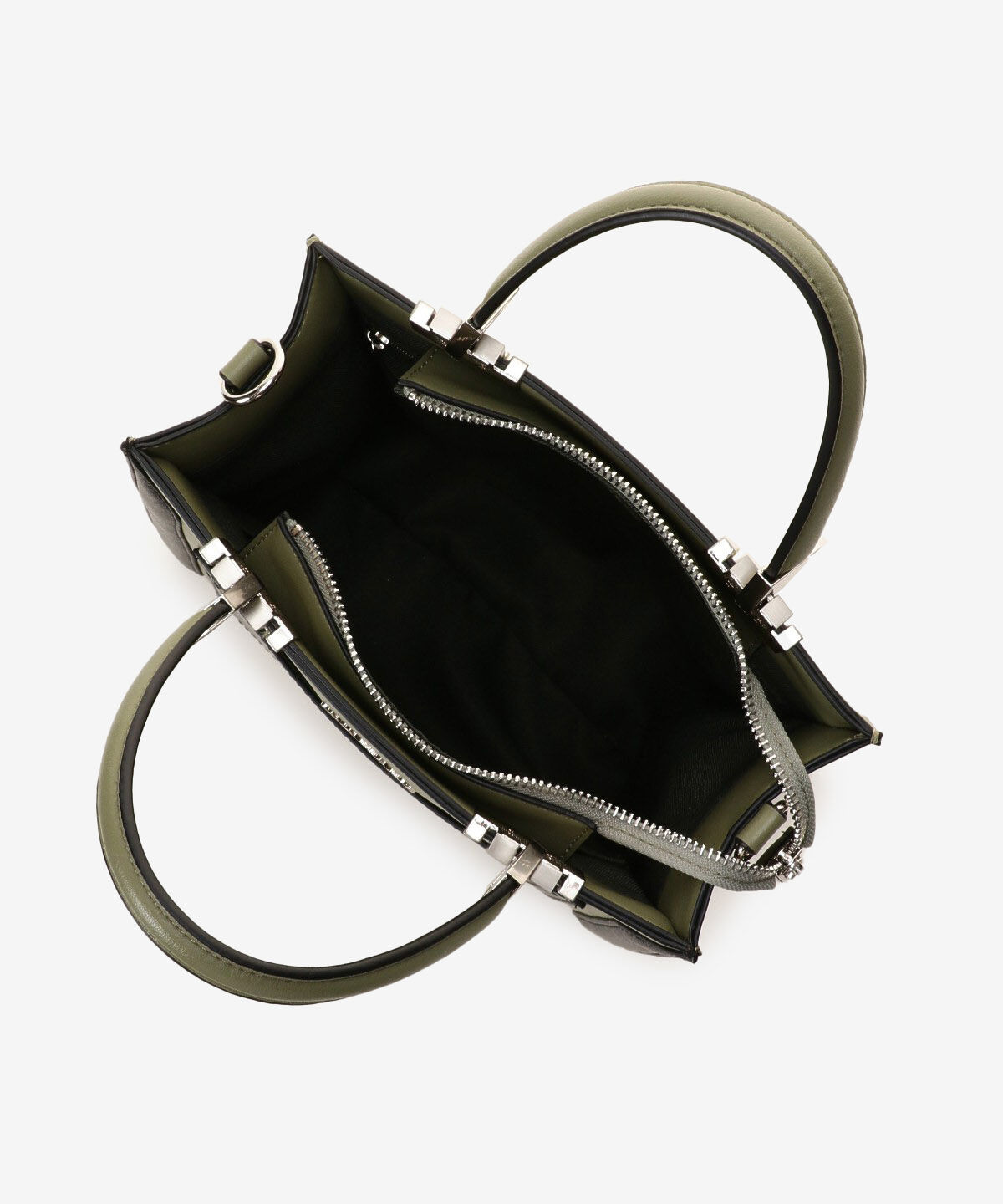 Samantha Vega「レター型ポーチ付きBOXトート(バイカラー)」|ハンドバッグ|