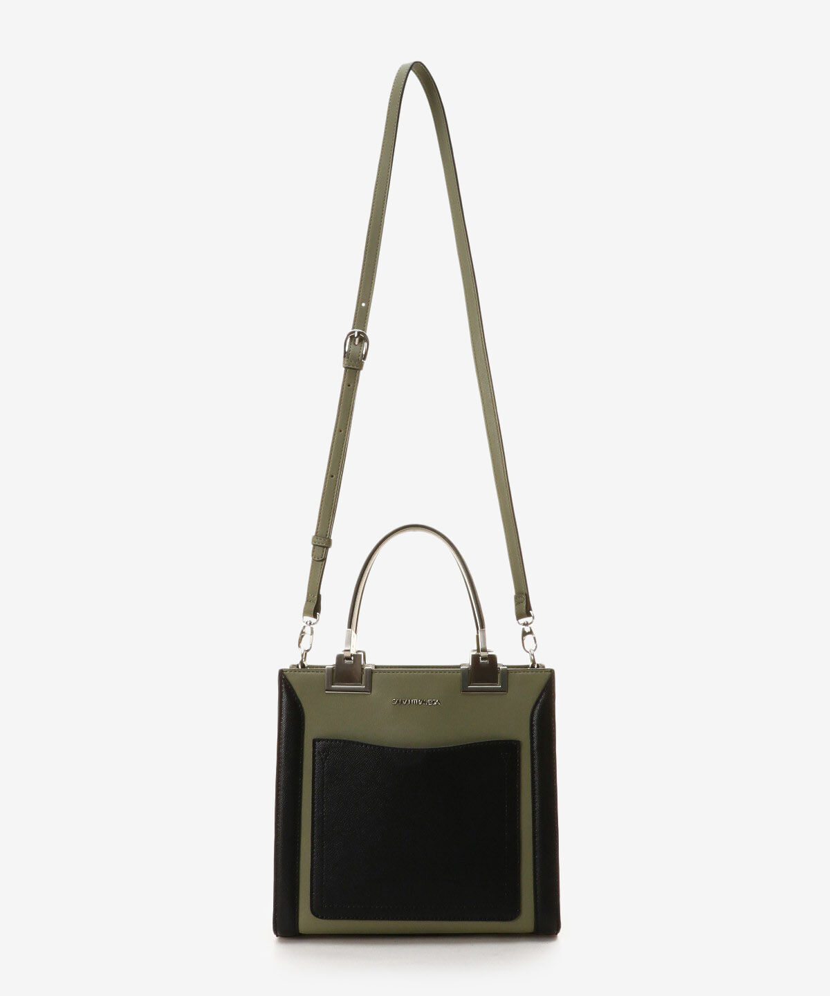 Samantha Vega「レター型ポーチ付きBOXトート(バイカラー)」|ハンドバッグ|